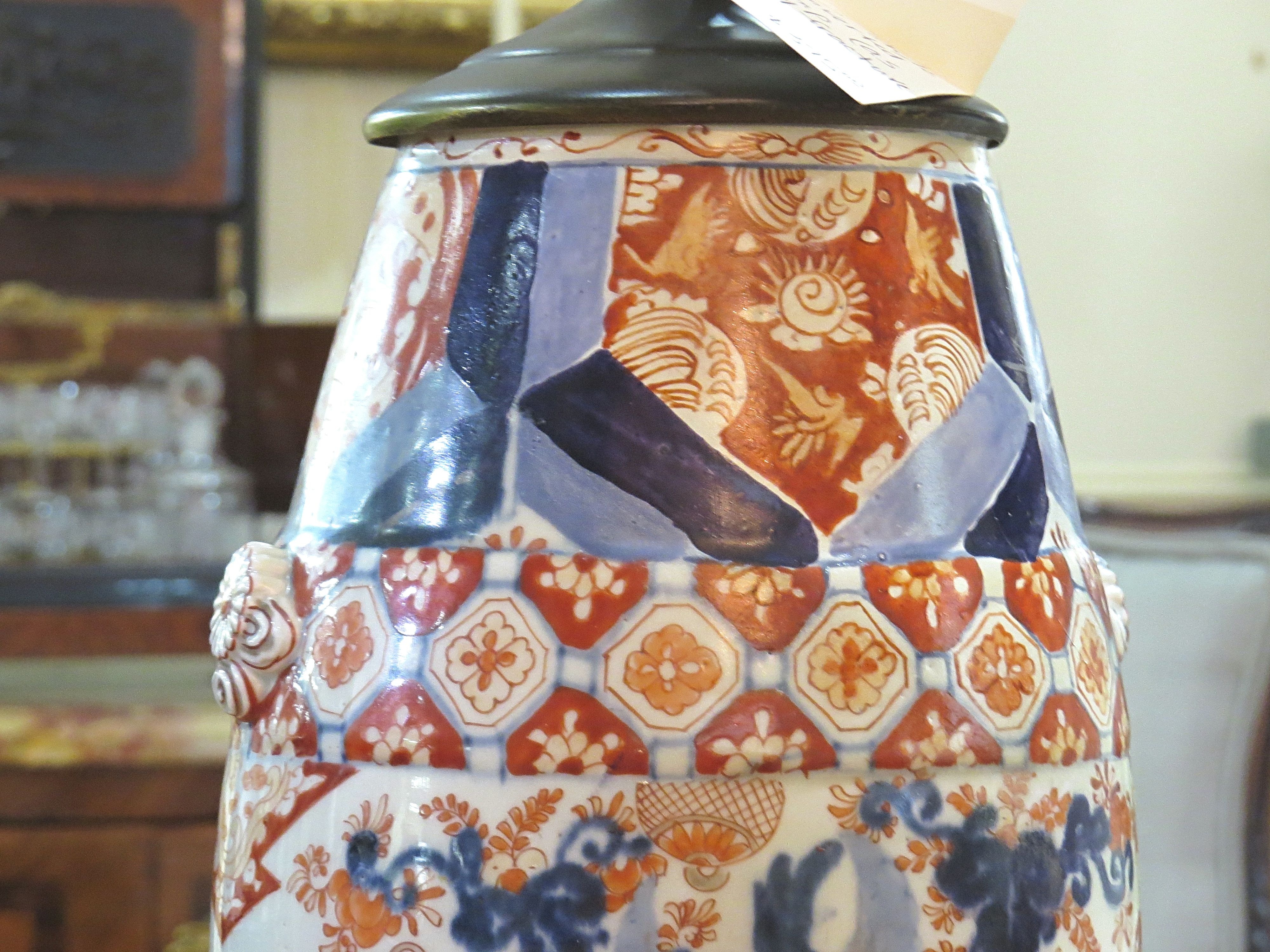 Imari Style Porcelain Vase Lamp