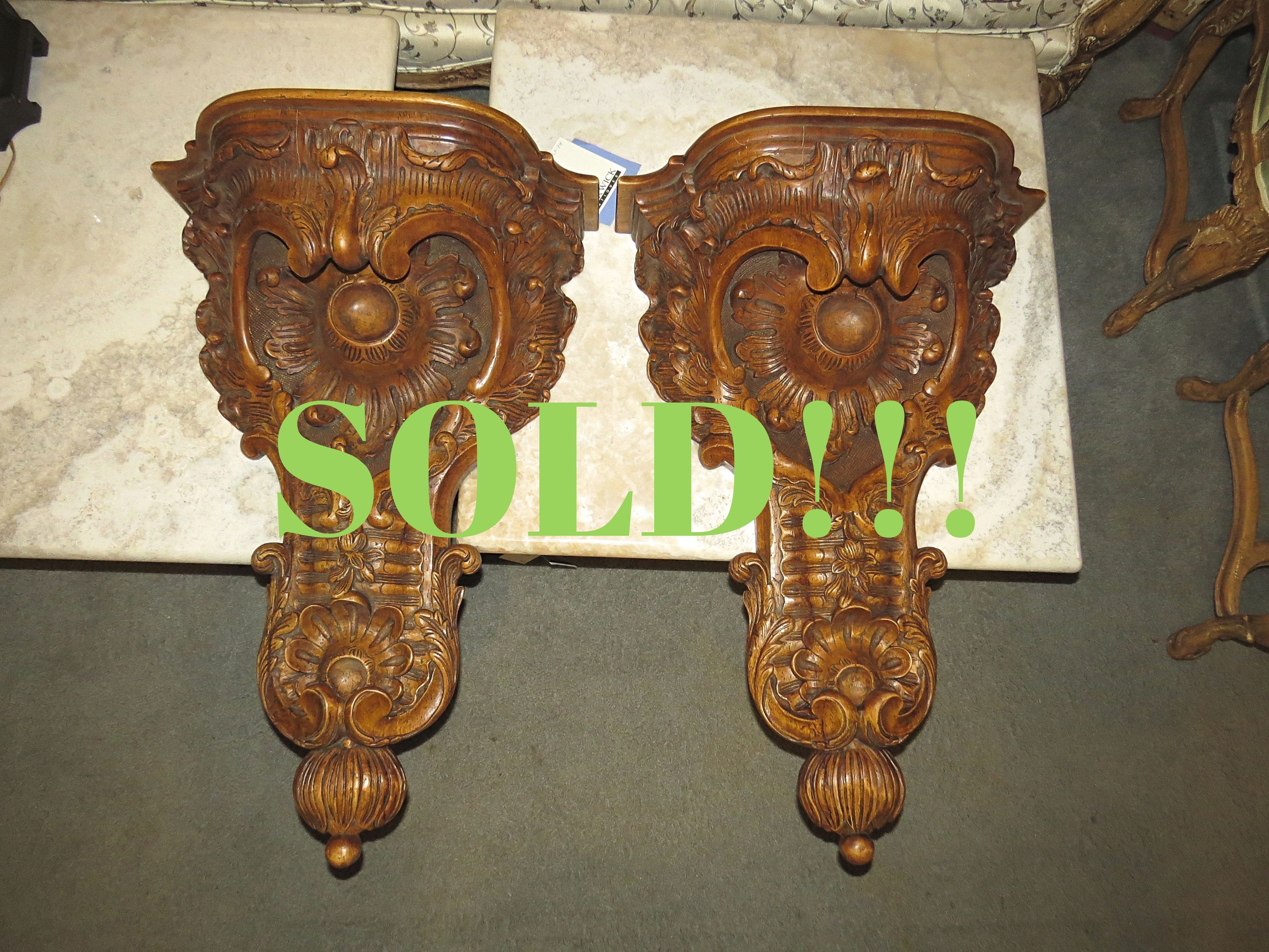 Pair of Wall Console Tables  (SOLD)