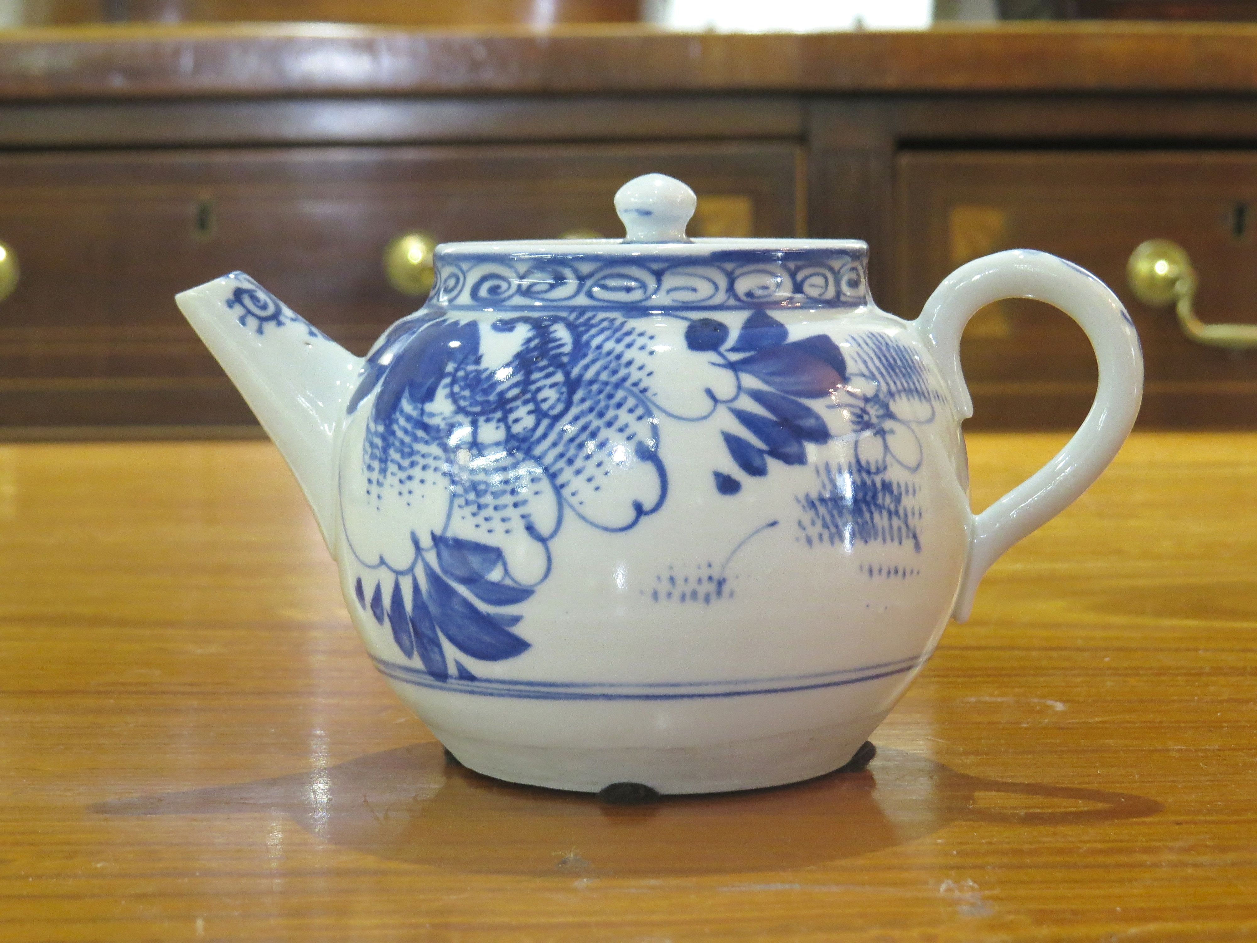 Chinese Export Blue & White Teapot