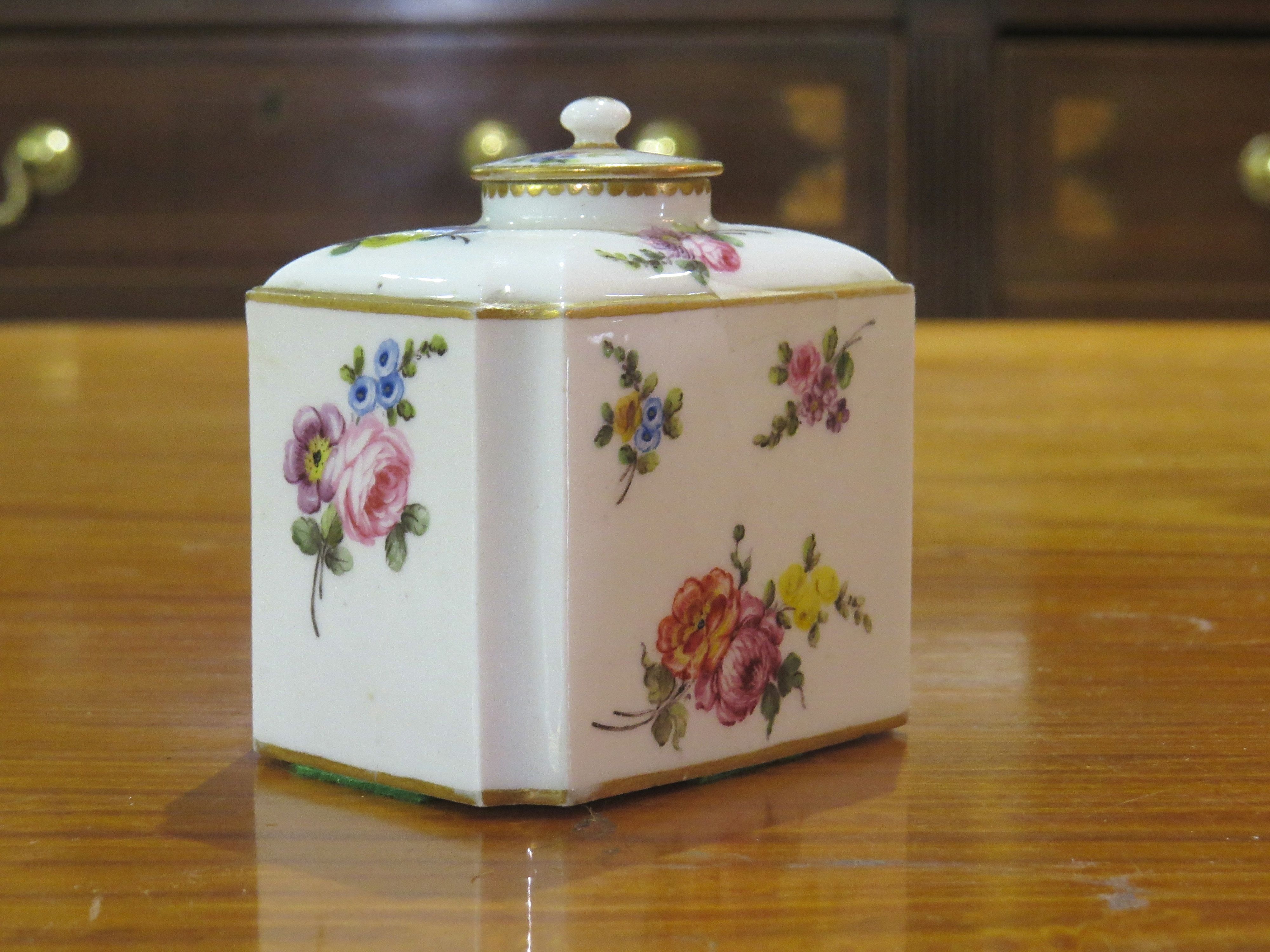 French Sevres Porcelain Tea Caddy with Cover