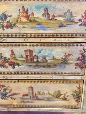 Italian Polychrome Hand-Painted Commode  (SOLD)