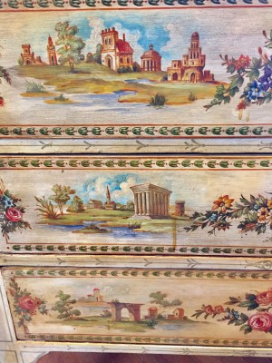 Italian Polychrome Hand-Painted Commode  (SOLD)