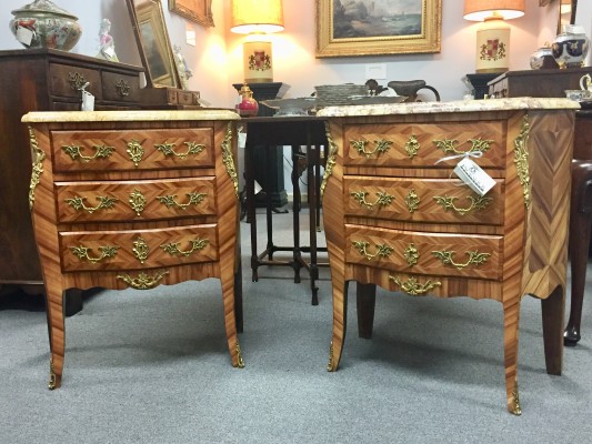 Pair of Louis XV Doré Bronze Mounted Commodes