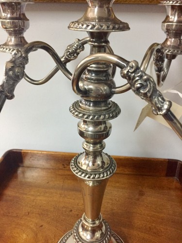 Silver Plated Five Branch Candelabras  (SOLD)