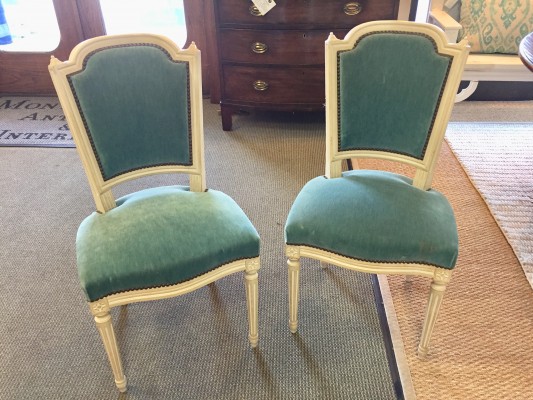 Set of 6 Polychrome Louis XVI Chairs  (SOLD)