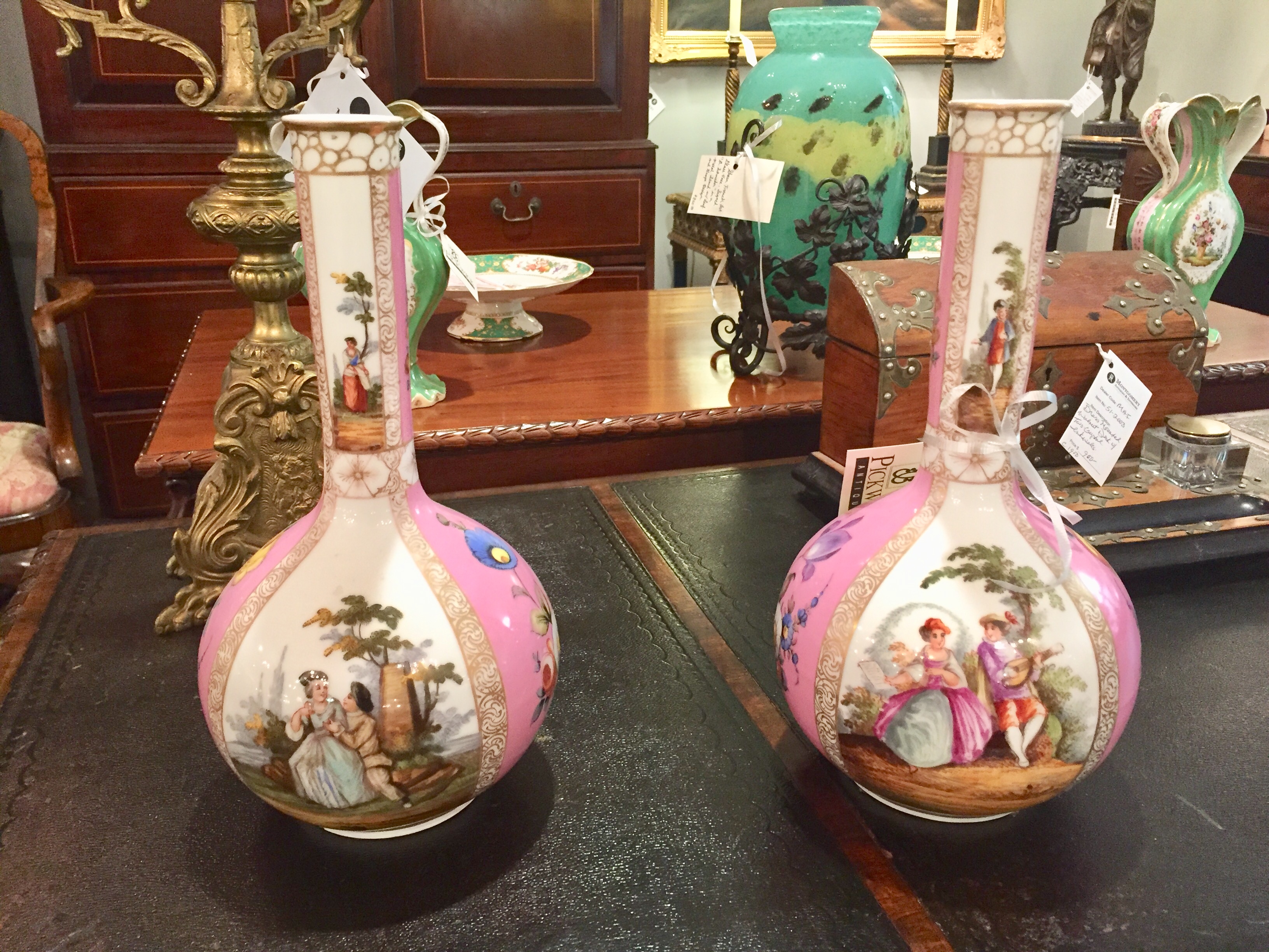 Pair of Augustus Rex Porcelain Vases