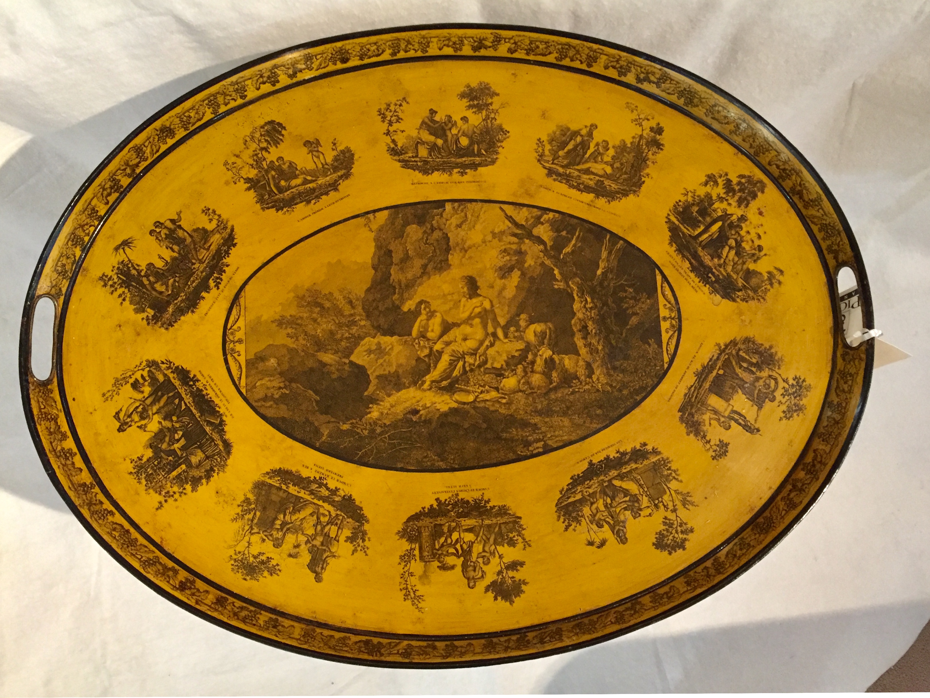 French Decorated Tole Tray
