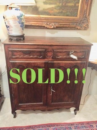 French Provincial Fruitwood Tall Buffet  (SOLD)