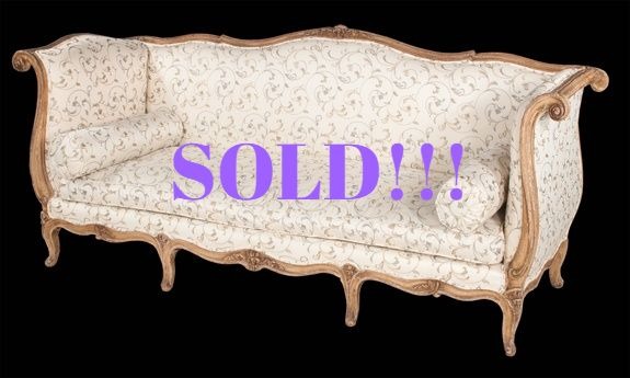 Louis XV Style Carved & Gilt Sofa  (SOLD)