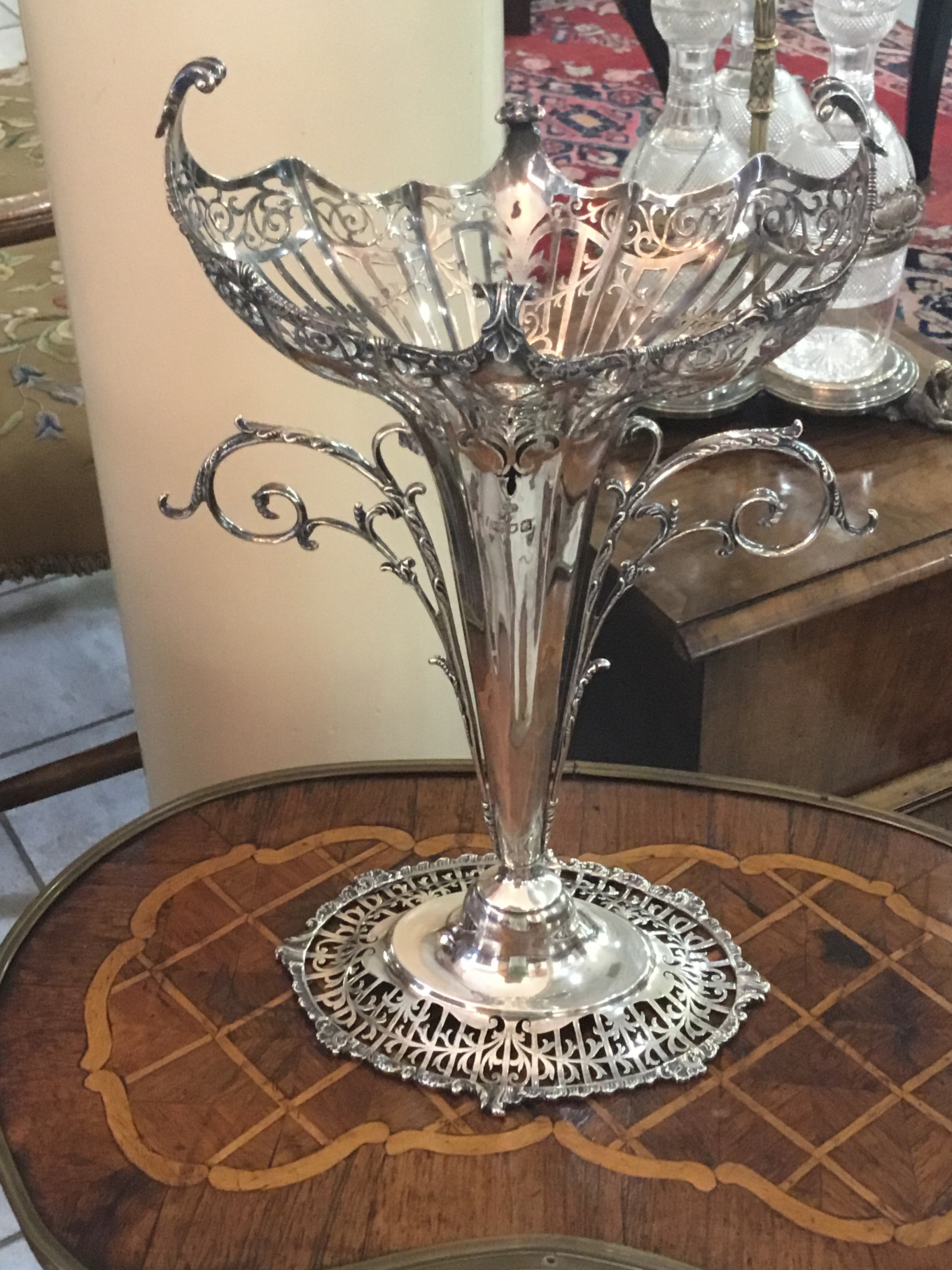 A Stunning Edwardian Sterling Vase